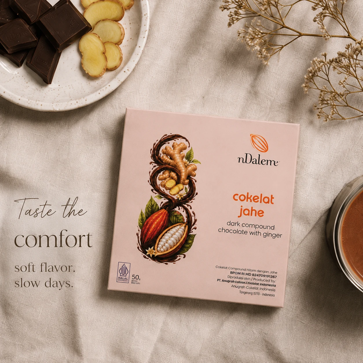 Kemasan Cokelat Jahe